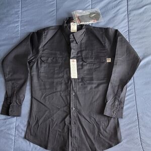 Men's Dark Gray Button Down Shirt